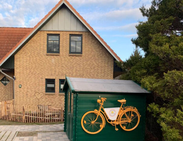 Gartenhaus für die Fahrräder